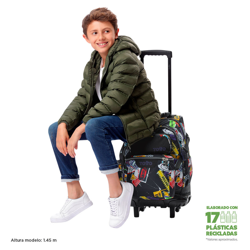 Morral con Ruedas para Niño Varal Verde