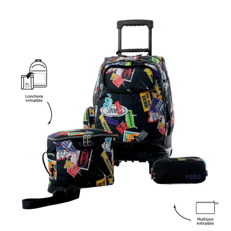 Morral con Ruedas para Niño Varal Verde