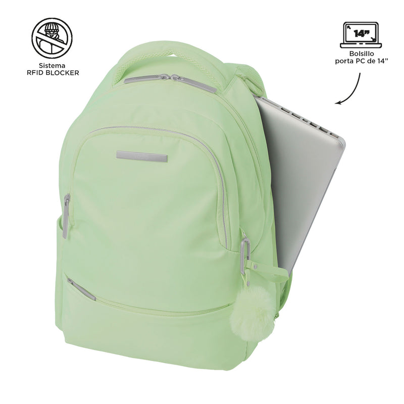 Morral Ejecutivo Porta PC 14" Adelaide 2 2.0 Verde Mujer