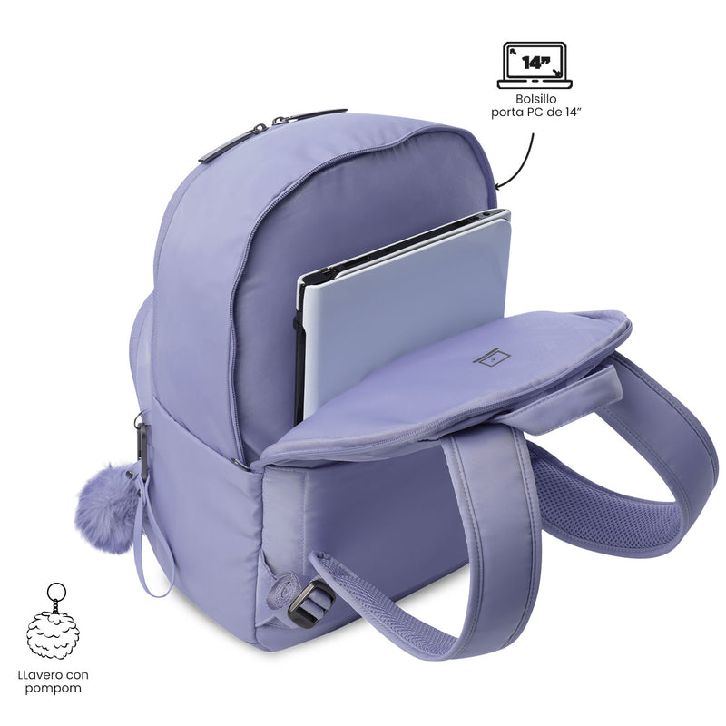 'Morral Ejecutivo Porta PC 14" Adelaide 3 2.0 Morado Mujer