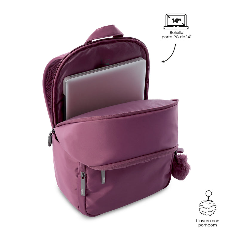 Morral Ejecutivo Porta PC 14" Adelaide 3 2.0 Rosado Mujer
