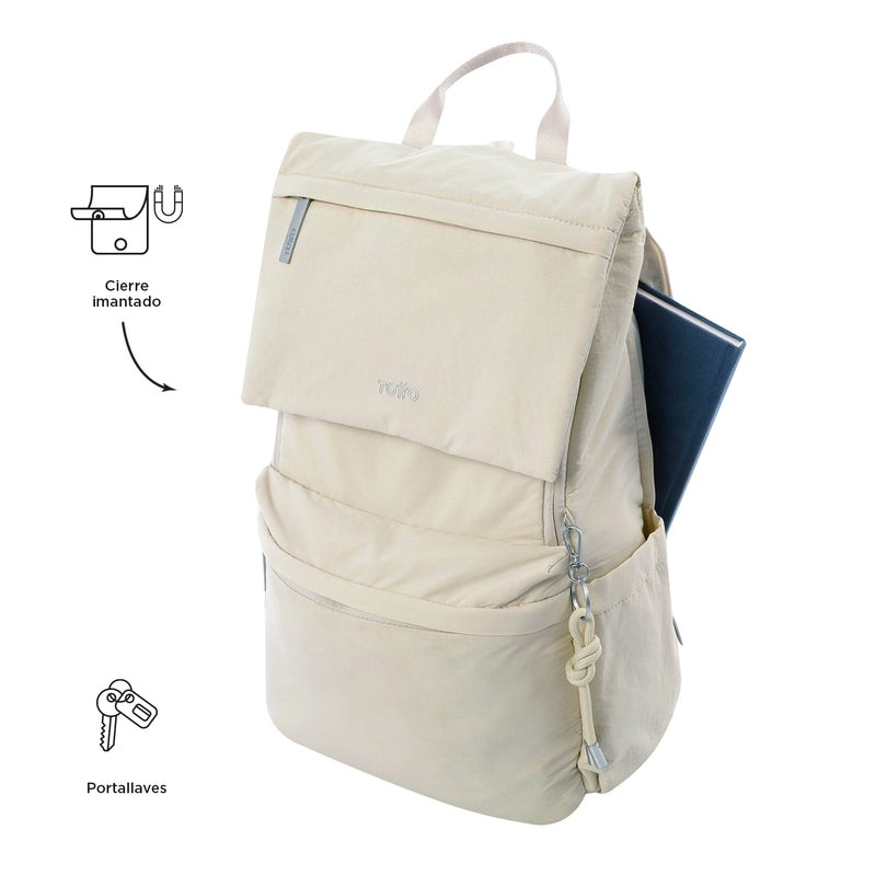 Morral Porta PC 17" Morral Ambar L Beige Mujer