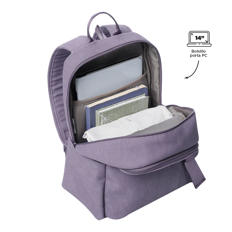 Morral Porta PC 14" Morral Bow M Morado Mujer