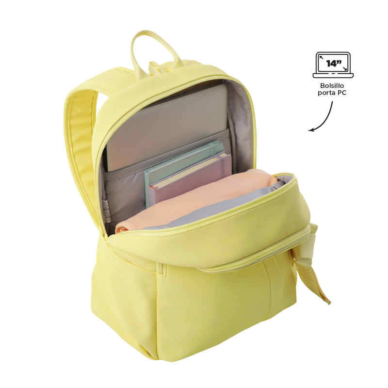 Morral Porta PC 14" Bow Mediano Azul Mujer