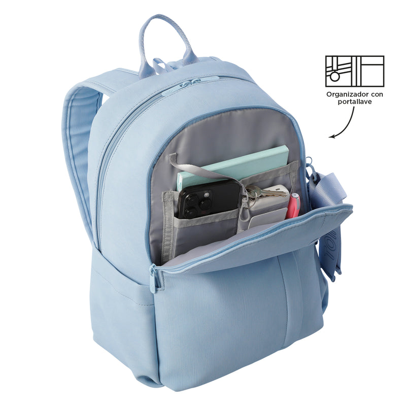 Morral Porta PC 14" Bow Mediano Azul Mujer
