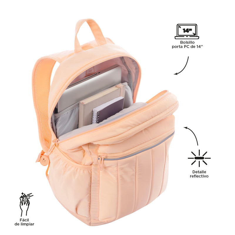 Morral Univertisario Porta PC 14" Plaine Rosado Mujer