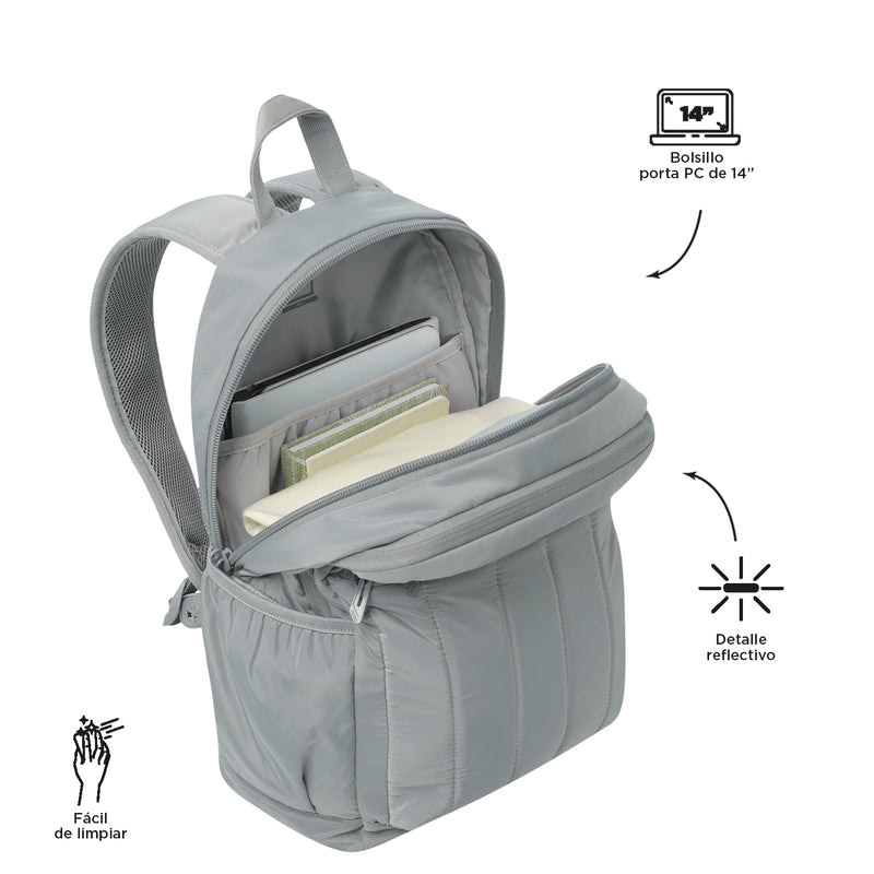 Morral Universitario Porta PC 14" Plaine Rosado Mujer