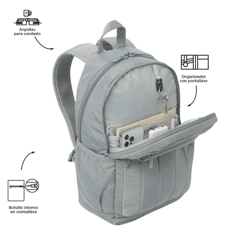 Morral Universitario Porta PC 14" Plaine Rosado Mujer