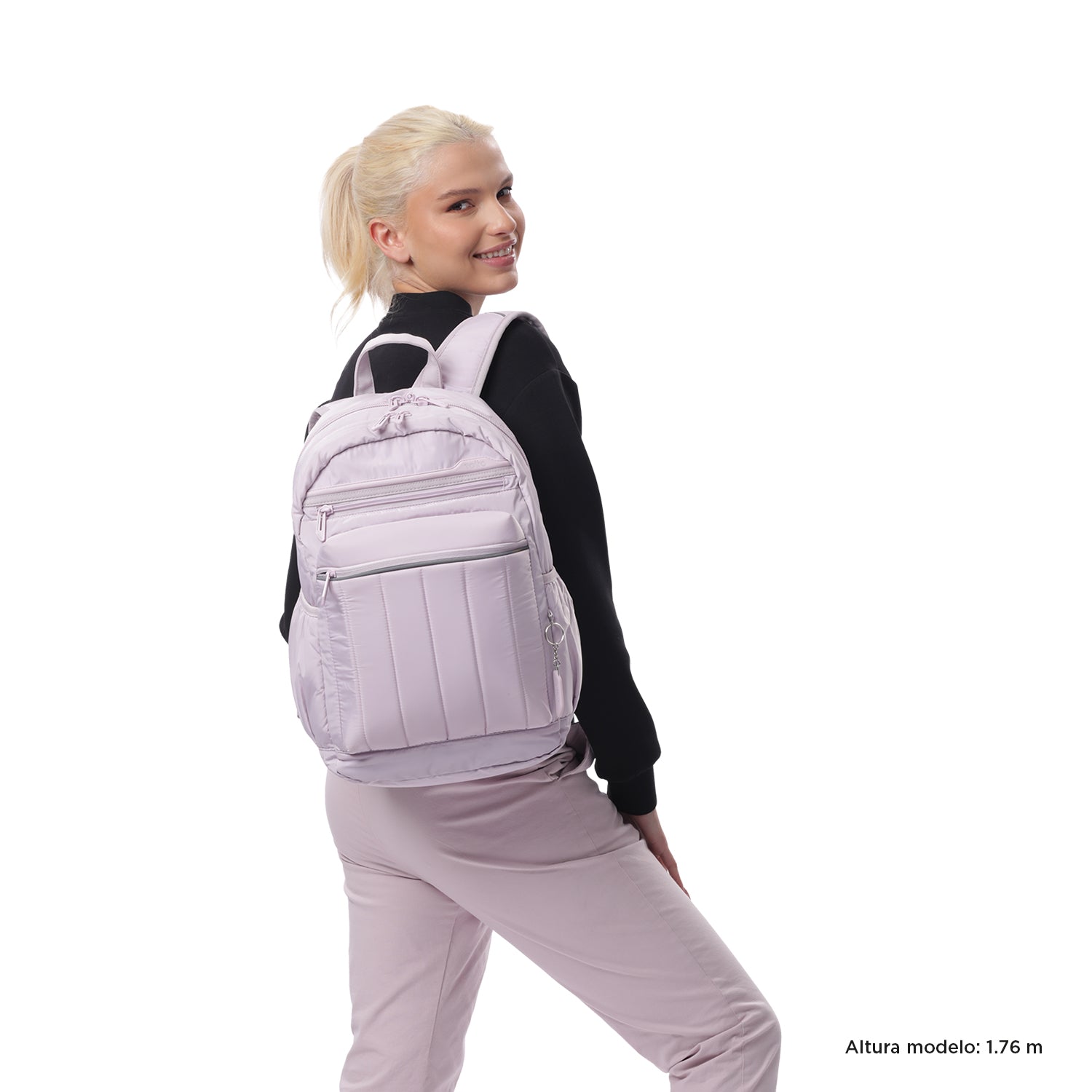 Morral Universitario Porta PC 14" Plaine Rosado Mujer