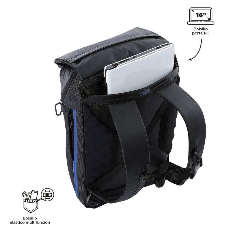 Morral Porta PC 16" Morral Dual  Azul Hombre