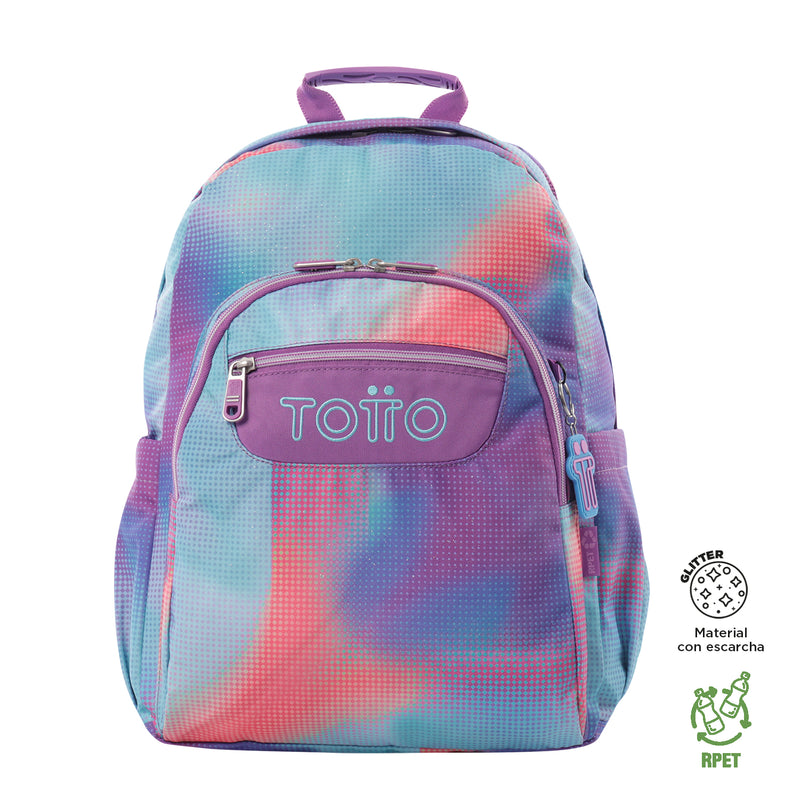 Morral Juvenil Porta PC 14" Acuarela Morada