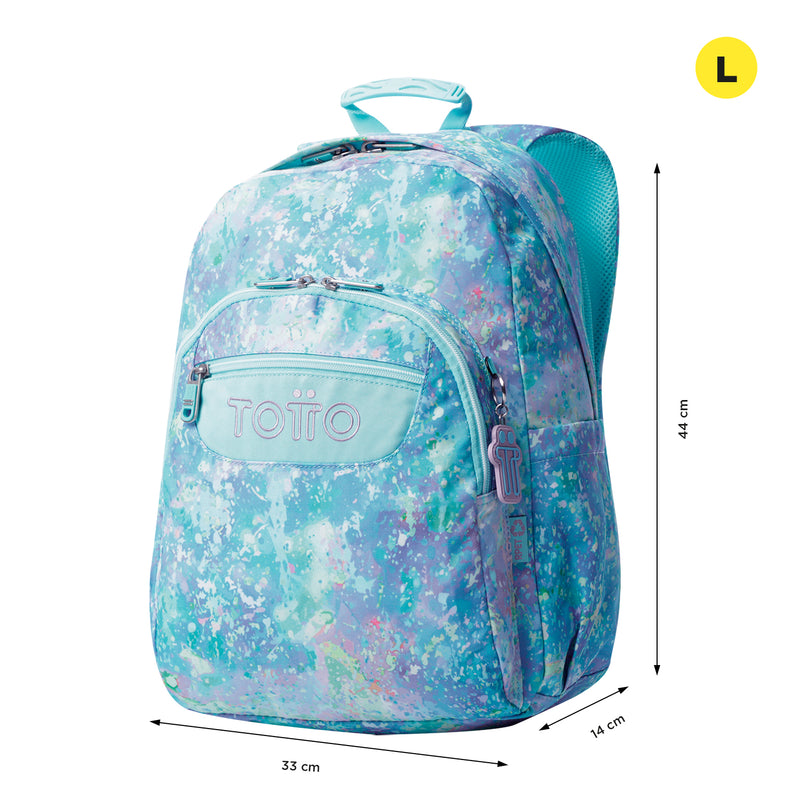 Morral Juvenil Porta PC 14" Acuarela Morada