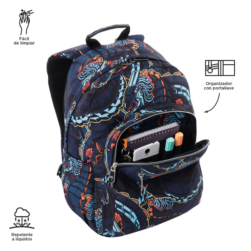 Morral Juvenil Porta PC 14" Acuarela Morada