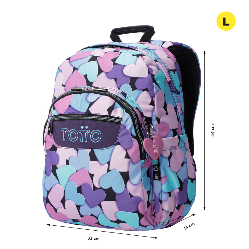 Morral Juvenil Porta PC 14" Acuarela Morada