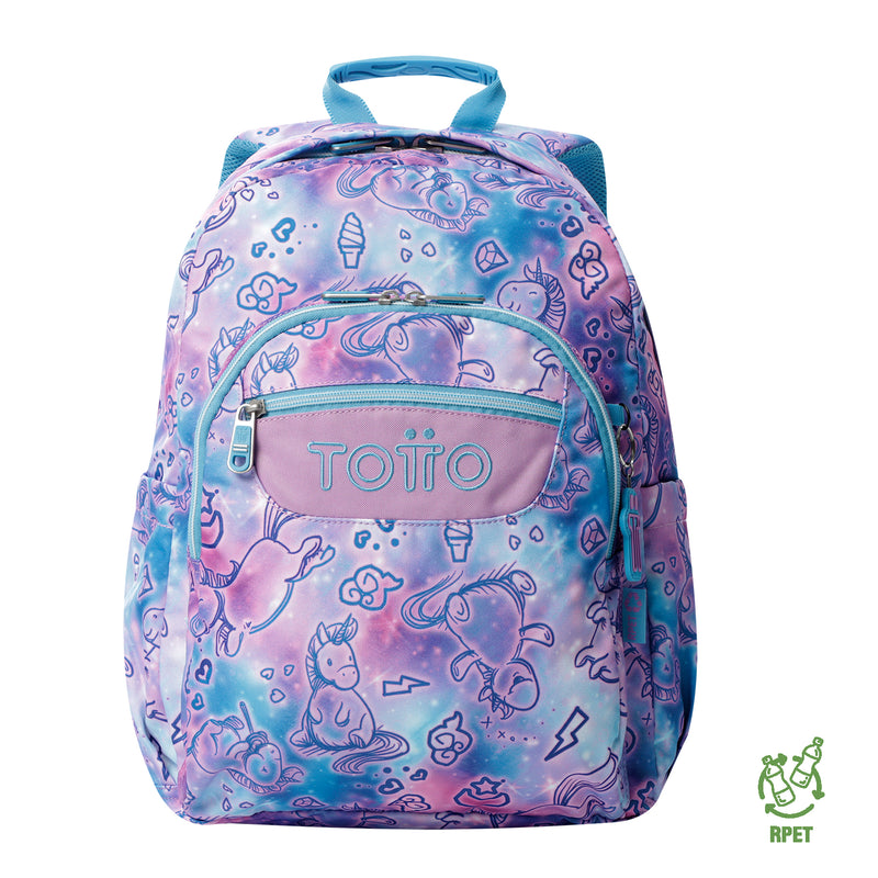 Morral Juvenil Porta PC 14" Acuarela Morada