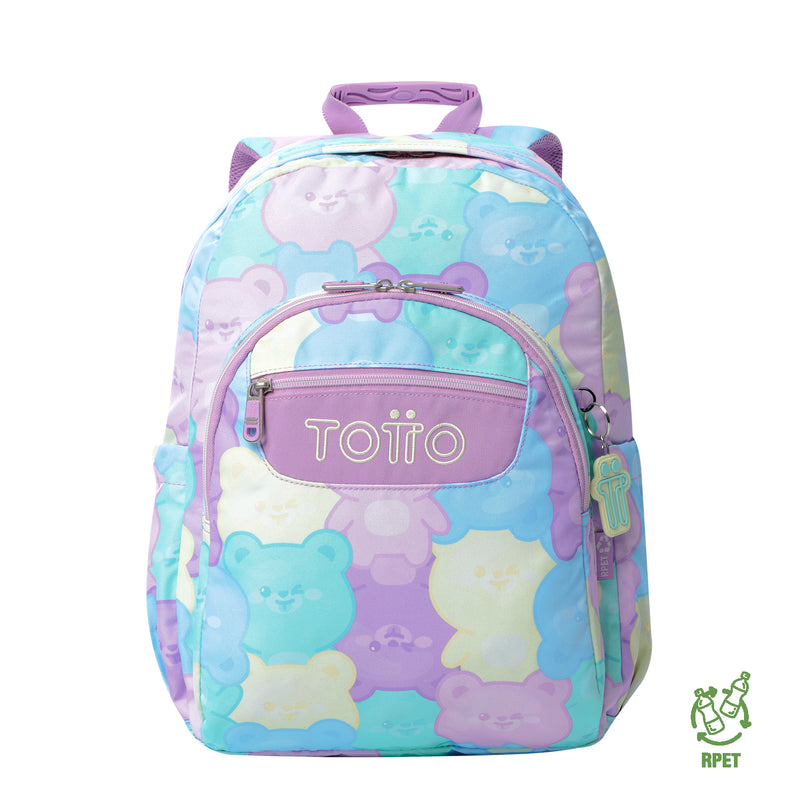 Morral Juvenil Porta PC 14" Acuarela Morada