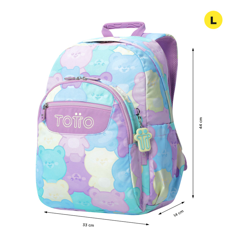 Morral Juvenil Porta PC 14" Acuarela Morada