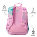 Morral Juvenil Porta PC 14" Acuarela Glitter Morado