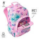 Morral Juvenil Porta PC 14" Acuarela Glitter Morado
