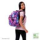 Morral Juvenil Porta PC 14" Acuarela Glitter Morado