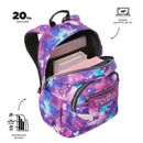 Morral Juvenil Porta PC 14" Acuarela Glitter Morado
