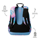 Morral Juvenil Porta PC 14" Acuarela Glitter Morado