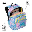 Morral Juvenil Porta PC 14" Acuarela Glitter Morado