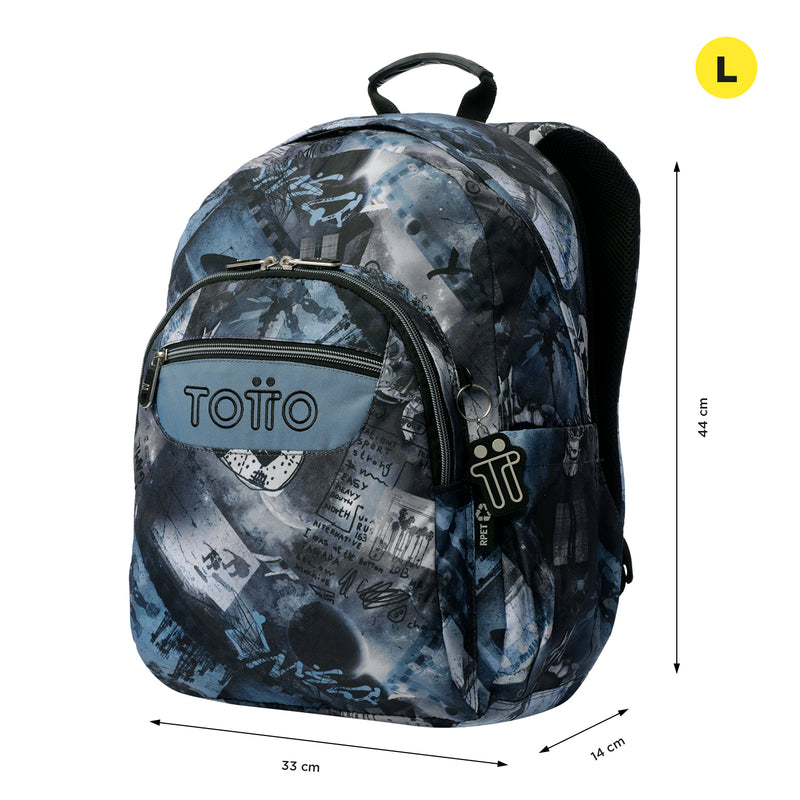 Morral Juvenil Porta PC 14" Acuarela Azul