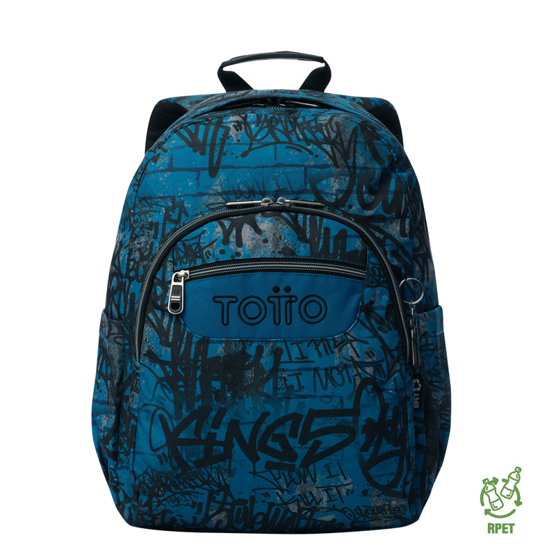 Morral Juvenil Porta PC 14" Acuarela Azul