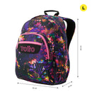 Morral Juvenil Porta PC 14" Acuarela Glitter Morado