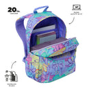 Morral Juvenil Porta PC 14" Acuarela Glitter Morado