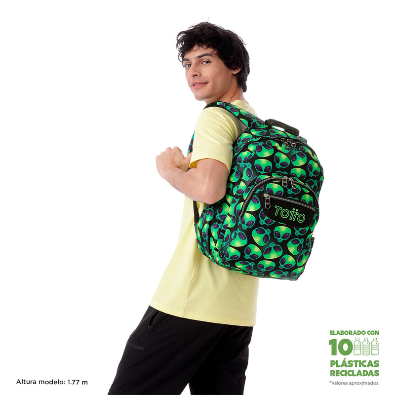 Morral Juvenil Porta PC 14" Acuarela Azul