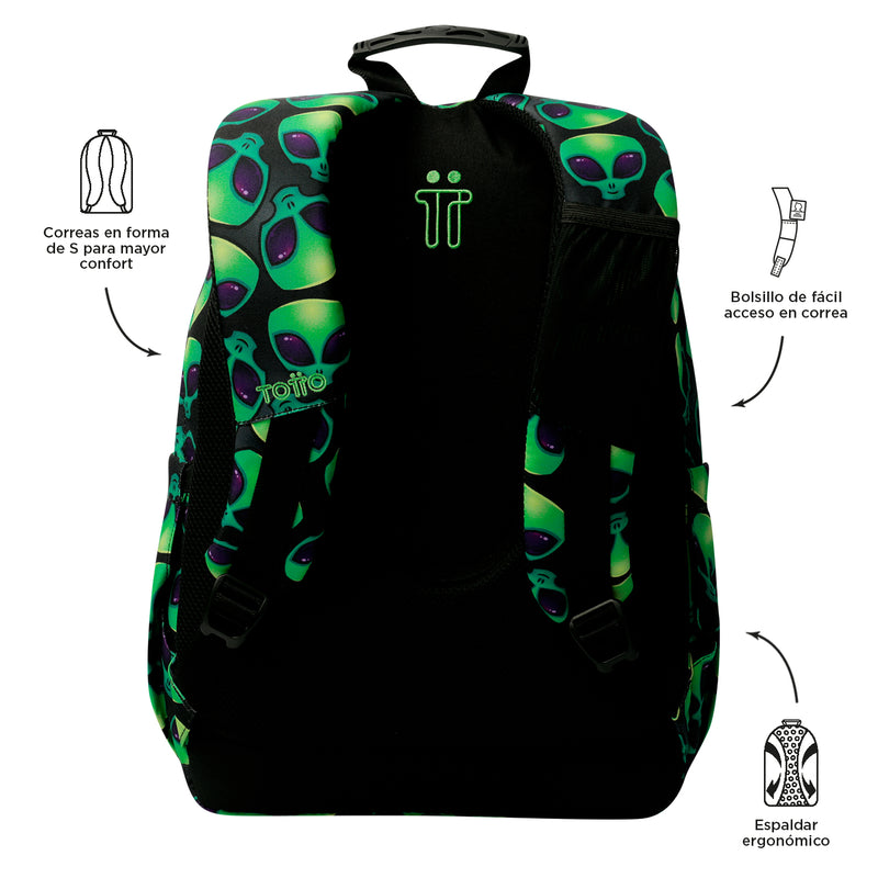 Morral Juvenil Porta PC 14" Acuarela Azul