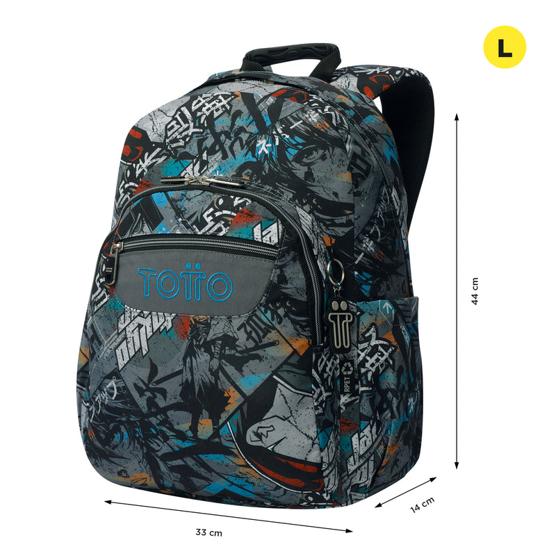 Morral Juvenil Porta PC 14" Acuarela Azul