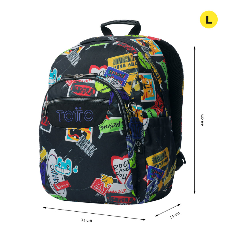 Morral Juvenil Porta PC 14" Acuarela Azul