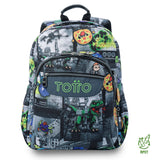 Morral Juvenil Porta PC 14" Acuarela Negro