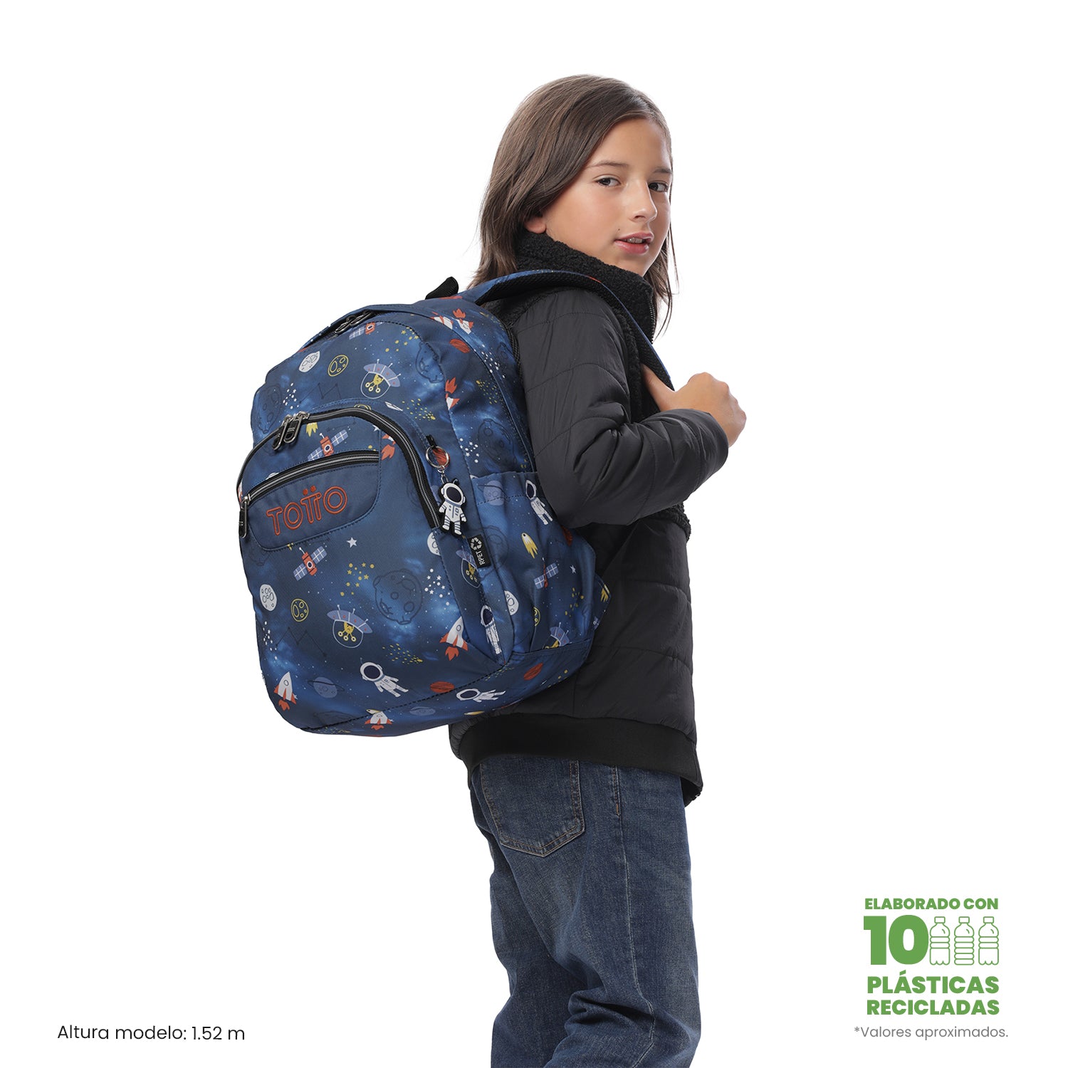 Morral Juvenil Porta PC 14" Acuarela Azul