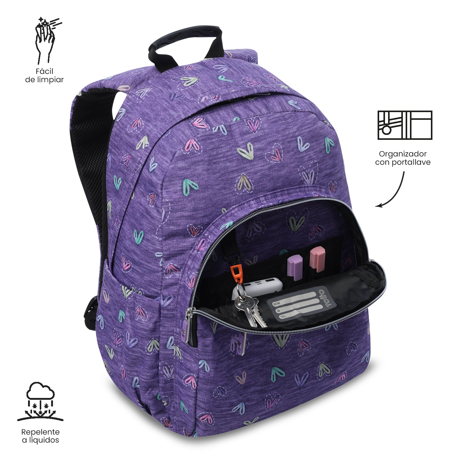Morral Juvenil Acuarela Grande Morado
