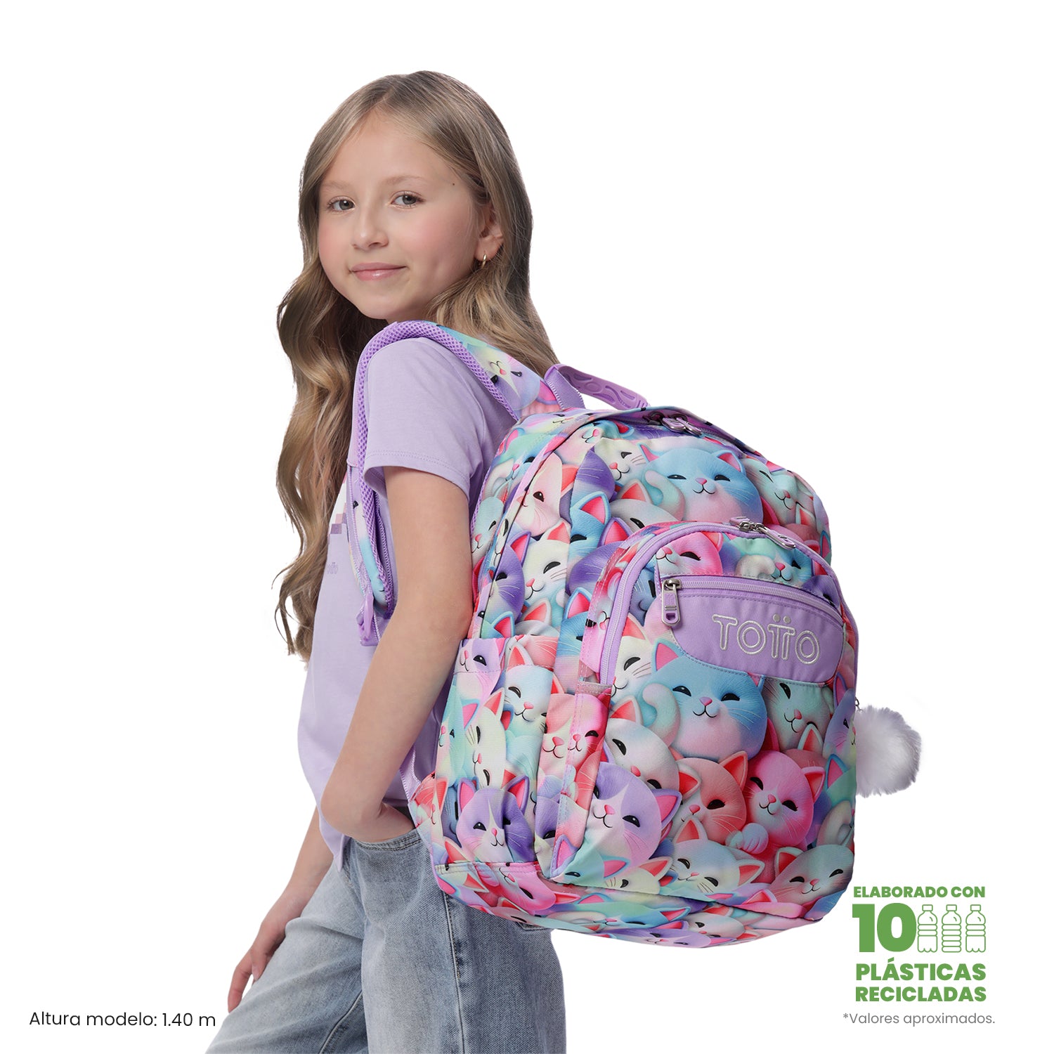 Morral Juvenil Acuarela Grande Rosado