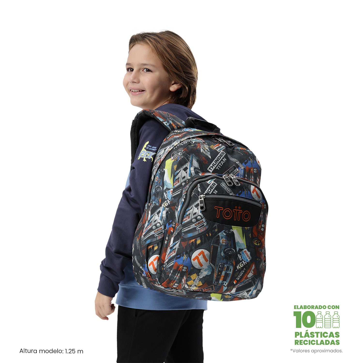 Morral Juvenil Porta PC 14" Acuarela Rojo
