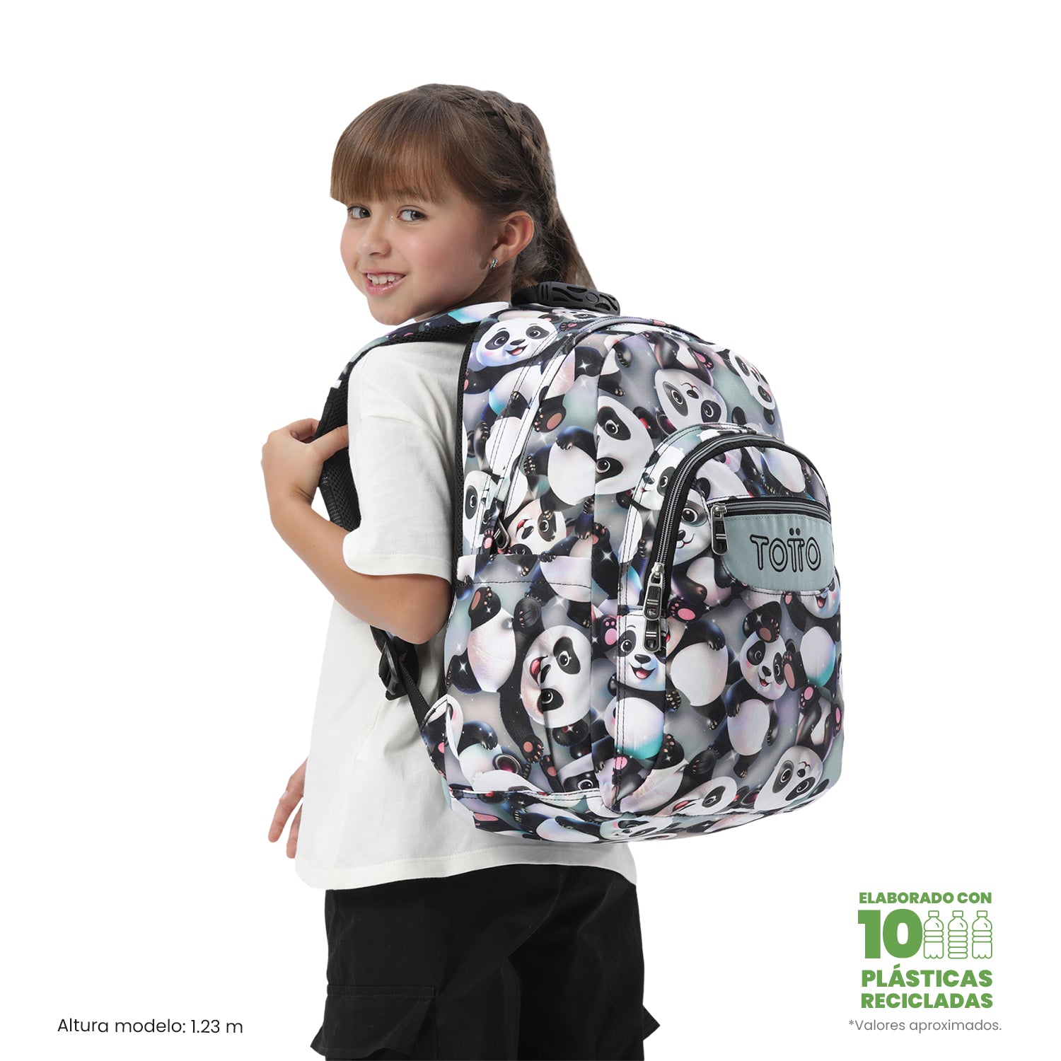 Morral Juvenil Porta PC 14" Acuarela Gris