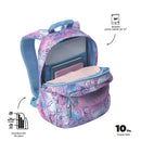 Morral Juvenil Porta Tableta 10" Tempera Glitter Morado