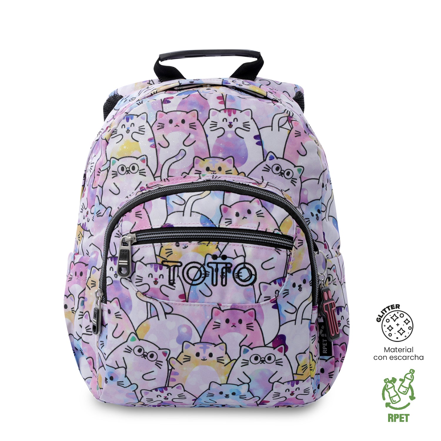 Morral Juvenil Tempera Glitter Pequeño Rosado