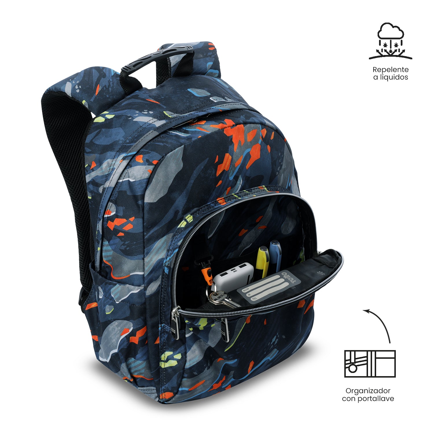 Morral Juvenil Porta PC 13" Gommas Azul
