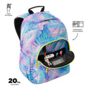 Morral Juvenil Porta PC 14" Acuareles Gris