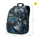 Morral Juvenil Porta PC 14" Acuareles Gris