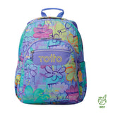 Morral Juvenil Porta PC 14" Acuareles Glitter Rosado