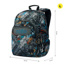 Morral Juvenil Porta PC 14" Acuareles Gris