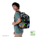 Morral Juvenil Porta PC 14" Acuareles Gris