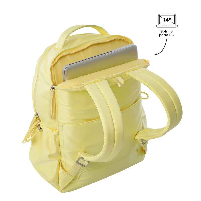 Morral Universitario Porta PC 14" Estambul Amarillo Mujer